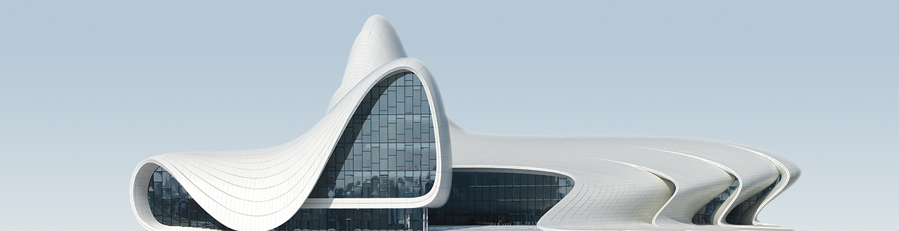 The stunning Heydar Aliyev Center in Baku, designed by Zaha Hadid