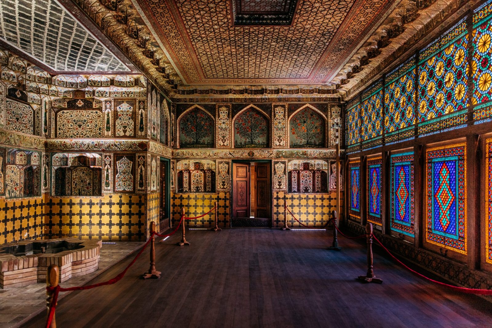 Marvel at the craftsmanship of Sheki's iconic shebeke stained glass — no glue or nails used.