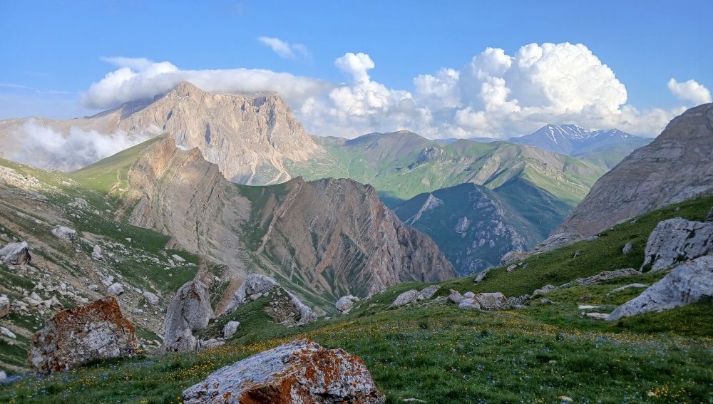 Snow-covered Shahdag Mountains and Resort in Azerbaijan