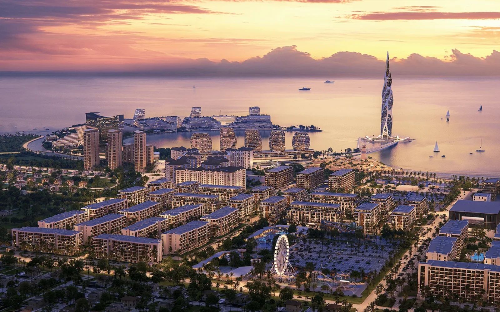 Iconic Flame Towers lighting up the Baku city skyline. Baku Azerbaijan