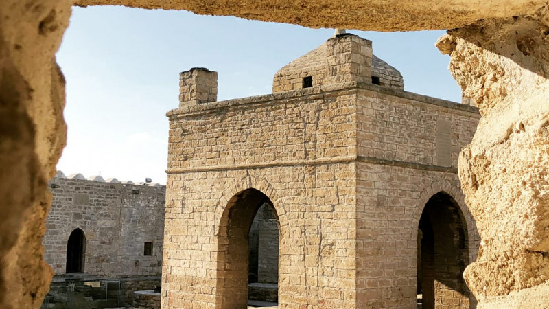 The Eternal Flame — Ateshgah Fire Temple, where fire once guided ancient rituals.
