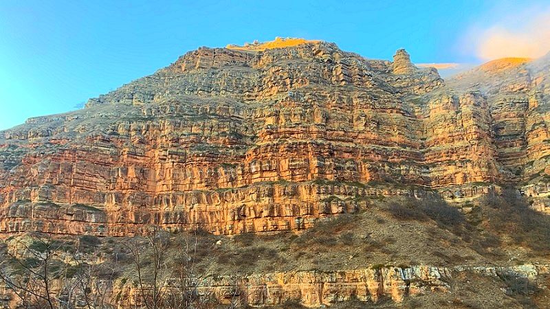 Scenic Khinalig Rocks in the heart of Azerbaijan’s mountains.