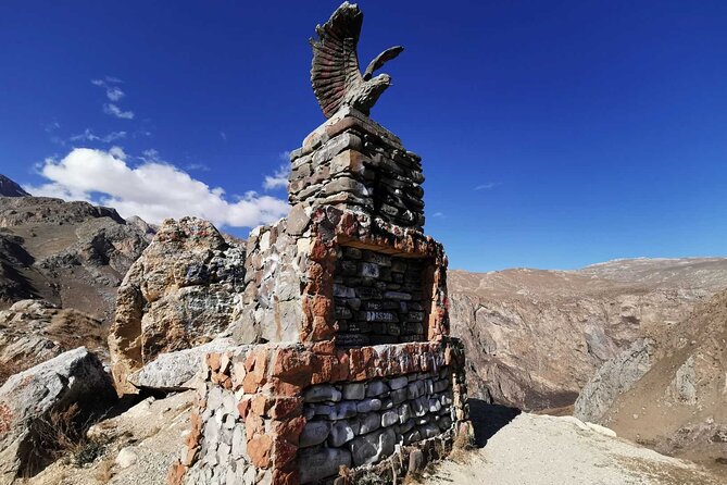 Famous eagle monument symbolizing Khinalig’s mountain spirit